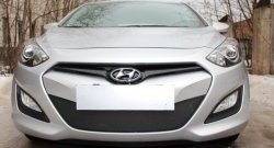 1 839 р. Сетка на бампер Russtal (черная) Hyundai I30 2 GD дорестайлинг универсал (2011-2015)  с доставкой в г. Белгород. Увеличить фотографию 6
