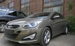2 099 р. Сетка на бампер Russtal (черная) Hyundai I40 1 VF дорестайлинг седан (2011-2015)  с доставкой в г. Белгород. Увеличить фотографию 2