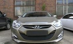 2 099 р. Сетка на бампер Russtal (черная) Hyundai I40 1 VF дорестайлинг седан (2011-2015)  с доставкой в г. Белгород. Увеличить фотографию 4