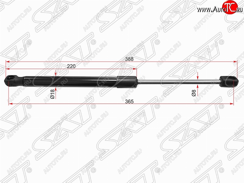 939 р. Упор капота SAT (газовый) Hyundai I40 1 VF дорестайлинг седан (2011-2015)  с доставкой в г. Белгород