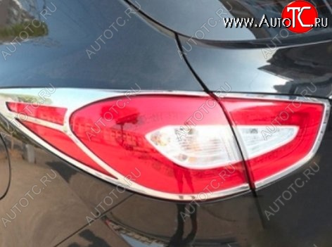 4 749 р. Накладки на фонари СТ Hyundai IX35 LM дорестайлинг (2009-2013) (Неокрашенные)  с доставкой в г. Белгород