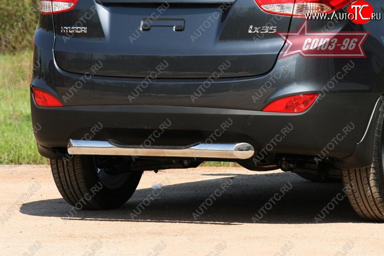 11 609 р. Защита заднего бампера с проступью Souz-96 (d76) Hyundai IX35 LM дорестайлинг (2009-2013)  с доставкой в г. Белгород