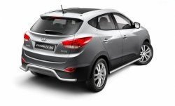 6 899 р. Защита заднего бампера из трубы диаметром 51 мм Petroil Tuning Hyundai IX35 LM дорестайлинг (2009-2013) (Нержавеющая полированная сталь)  с доставкой в г. Белгород. Увеличить фотографию 2