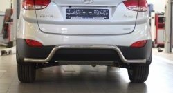 Защита заднего бампера из трубы диаметром 51 мм Petroil Tuning Hyundai IX35 LM дорестайлинг (2009-2013) (Нержавеющая полированная сталь)