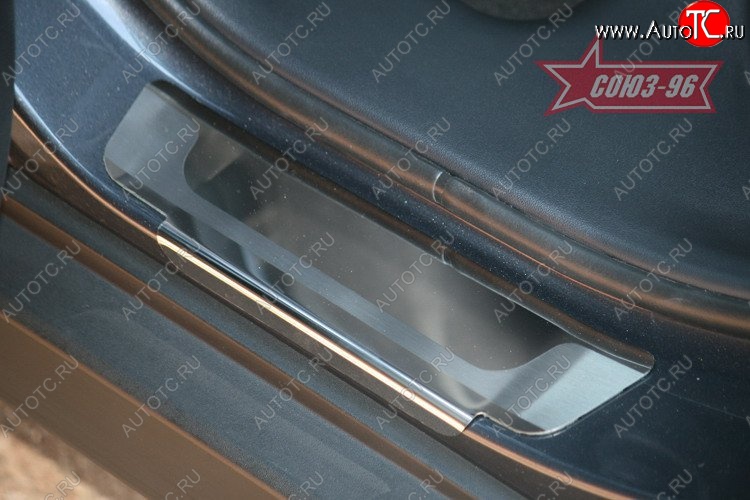 2 834 р. Накладки на внутренние пороги Souz-96 (без логотипа)  Hyundai IX35  LM (2009-2018) дорестайлинг, рестайлинг  с доставкой в г. Белгород