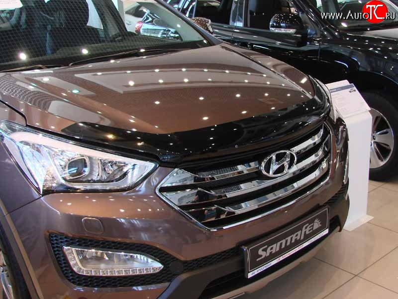3 069 р. Дефлектор капота NovLine Hyundai Santa Fe DM дорестайлинг (2012-2016)  с доставкой в г. Белгород