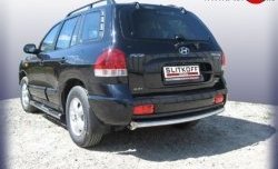 Одинарная защита заднего бампера из трубы диаметром 57 мм Slitkoff Hyundai Santa Fe  SM (2000-2012)