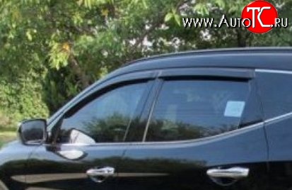999 р. Комплект дефлекторов окон (ветровиков) 4 шт. Russtal Hyundai Santa Fe DM дорестайлинг (2012-2016)  с доставкой в г. Белгород