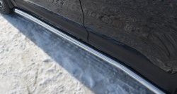 12 299 р. Защита порогов из круглой трубы диаметром 63 мм Russtal Hyundai Santa Fe DM дорестайлинг (2012-2016) (Защита порогов с со скосами на торцах (вариант 1))  с доставкой в г. Белгород. Увеличить фотографию 6