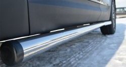 12 299 р. Защита порогов из круглой трубы диаметром 63 мм Russtal Hyundai Santa Fe DM дорестайлинг (2012-2016) (Защита порогов с со скосами на торцах (вариант 1))  с доставкой в г. Белгород. Увеличить фотографию 7