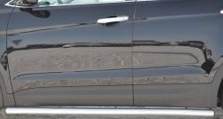 12 299 р. Защита порогов из круглой трубы диаметром 63 мм Russtal Hyundai Santa Fe DM дорестайлинг (2012-2016) (Защита порогов с со скосами на торцах (вариант 1))  с доставкой в г. Белгород. Увеличить фотографию 10