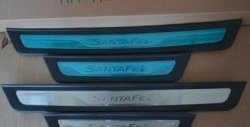 5 949 р. Узкие накладки на порожки автомобиля СТ Hyundai Santa Fe DM дорестайлинг (2012-2016)  с доставкой в г. Белгород. Увеличить фотографию 2