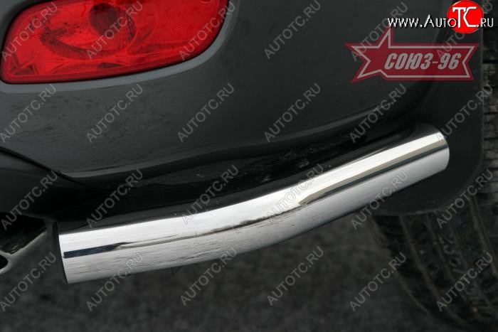 7 244 р. Защита заднего бампера из боковых уголков Souz-96 (d60) Hyundai Santa Fe CM дорестайлинг (2006-2009)  с доставкой в г. Белгород