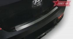 1 664 р. Накладка на задний бампер 5D Souz-96  Hyundai Solaris  RBr (2010-2017) седан дорестайлинг, седан рестайлинг  с доставкой в г. Белгород. Увеличить фотографию 2