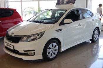 11 699 р. Пороги накладки LitCompany KIA Rio 3 QB хэтчбек 5 дв. рестайлинг (2015-2017) (Неокрашенные)  с доставкой в г. Белгород. Увеличить фотографию 3