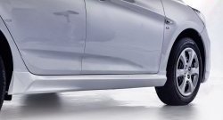 3 599 р. Пороги накладки Sport KIA Rio 3 QB хэтчбек 5 дв. рестайлинг (2015-2017) (Неокрашенные)  с доставкой в г. Белгород. Увеличить фотографию 2