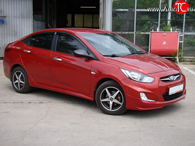 4 789 р. Пороги накладки Sport v2 KIA Rio 3 QB хэтчбек 5 дв. рестайлинг (2015-2017) (Неокрашенные)  с доставкой в г. Белгород