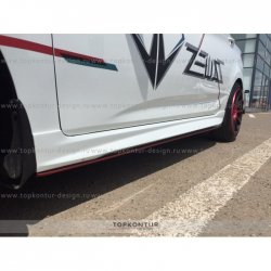 4 999 р. Пороги накладки ZEUS KIA Rio 3 QB хэтчбек 5 дв. рестайлинг (2015-2017) (Неокрашенные)  с доставкой в г. Белгород. Увеличить фотографию 7