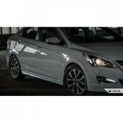 4 999 р. Пороги накладки ZEUS KIA Rio 3 QB хэтчбек 5 дв. рестайлинг (2015-2017) (Неокрашенные)  с доставкой в г. Белгород. Увеличить фотографию 9