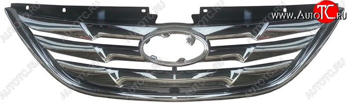 2 679 р. Решётка радиатора SAT (хром) Hyundai Sonata YF (2009-2014) (Неокрашенная)  с доставкой в г. Белгород