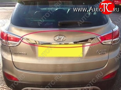4 199 р. Накладка на крышку багажника СТ Hyundai Tucson LM (2010-2017)  с доставкой в г. Белгород