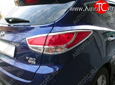 4 199 р. Накладки на фонари СТ Hyundai Tucson LM (2010-2017) (Неокрашенные)  с доставкой в г. Белгород