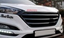 9 649 р. Решётка радиатора CT Hyundai Tucson LM (2010-2017) (Неокрашенная)  с доставкой в г. Белгород. Увеличить фотографию 4