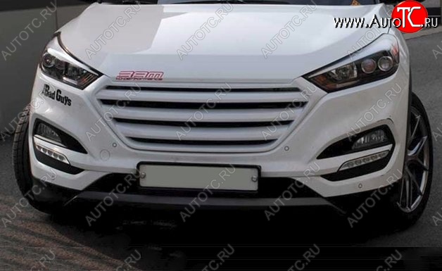 9 649 р. Решётка радиатора CT Hyundai Tucson LM (2010-2017) (Неокрашенная)  с доставкой в г. Белгород