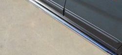 13 499 р. Защита порогов из круглой трубы диаметром 76 мм Russtal Hyundai Tucson JM (2004-2010) (Защита порогов с со скосами на торцах (вариант 1))  с доставкой в г. Белгород. Увеличить фотографию 2