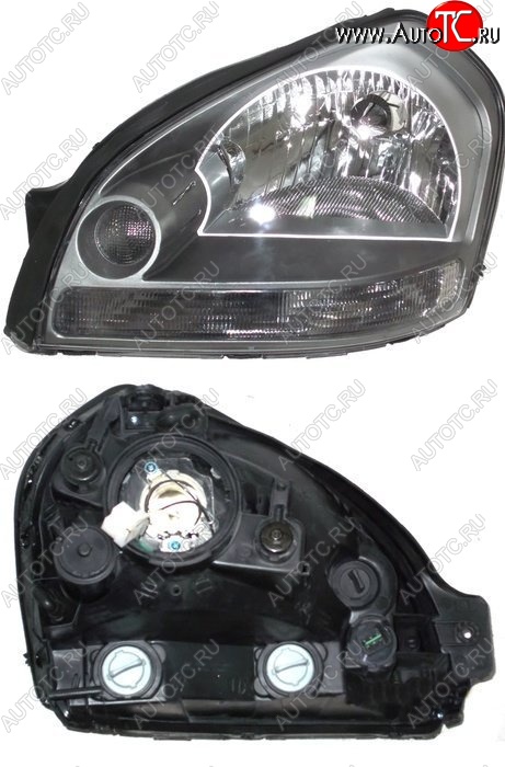 3 499 р. Левая фара SAT Hyundai Tucson JM (2004-2010)  с доставкой в г. Белгород