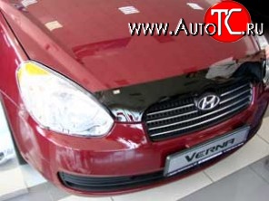 1 979 р. Дефлектор капота NovLine  Hyundai Verna  2 MC (2005-2011) седан  с доставкой в г. Белгород