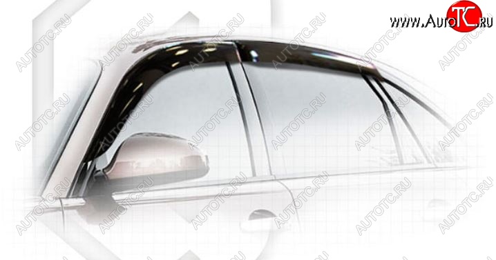 2 159 р. Дефлектора окон CA-Plastiс INFINITI FX45 S50 рестайлинг (2005-2009) (Classic полупрозрачный, Без хром.молдинга)  с доставкой в г. Белгород