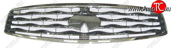 11 699 р. Решётка радиатора SAT (хром, пр-во Тайвань) INFINITI FX50 S51 дорестайлинг (2008-2011) (Неокрашенная)  с доставкой в г. Белгород