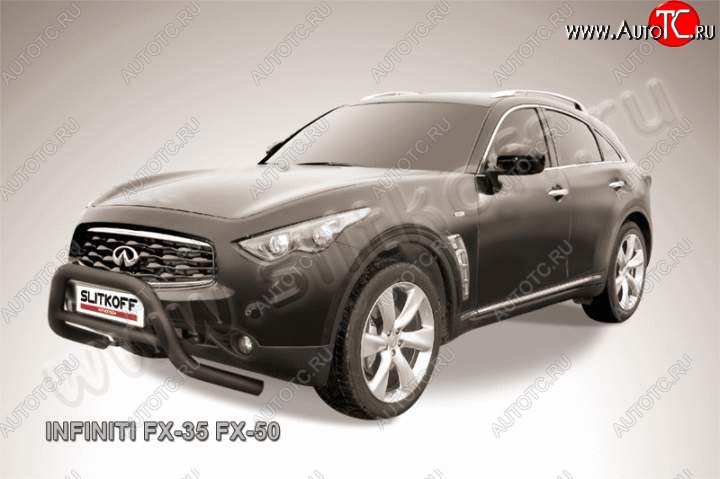 30 999 р. Кенгурятник d76 низкий INFINITI FX50 S51 дорестайлинг (2008-2011) (Цвет: серебристый)  с доставкой в г. Белгород