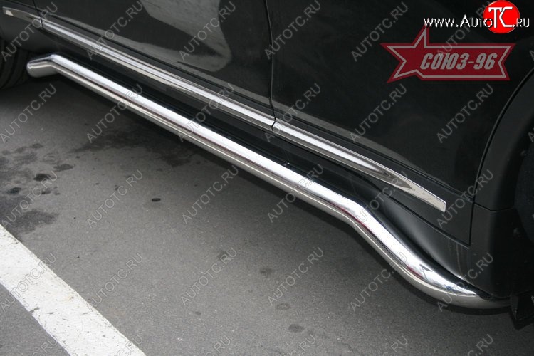 15 659 р. Защита штатных порогов Souz-96 (d60) INFINITI FX50 S51 дорестайлинг (2008-2011)  с доставкой в г. Белгород