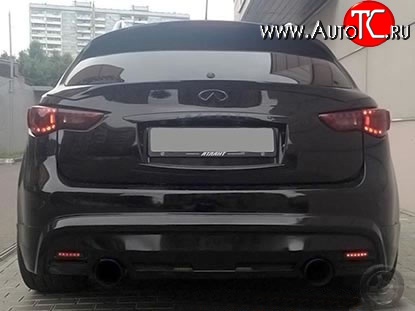 13 349 р. Козырёк на заднее стекло MzSpeed INFINITI FX37 S51 дорестайлинг (2008-2011) (Неокрашенный)  с доставкой в г. Белгород