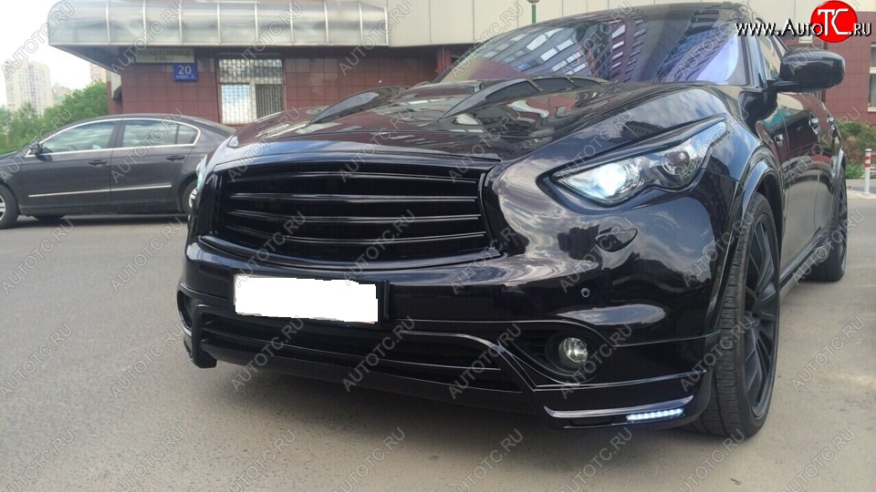 9 299 р. Решетка радиатора Custom Exclusive INFINITI FX50 S51 дорестайлинг (2008-2011) (Неокрашенная)  с доставкой в г. Белгород