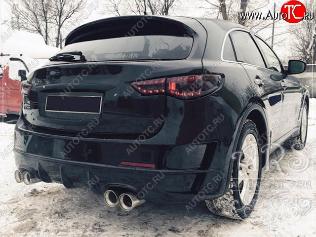 19 999 р. Задний бампер LUXURY DESIGN INFINITI FX50 S51 дорестайлинг (2008-2011) (Неокрашенный)  с доставкой в г. Белгород