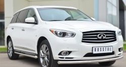 16 299 р. Одинарная защита переднего бампера диаметром 63 мм SLITKOFF  INFINITI JX35 (2012-2014)  с доставкой в г. Белгород. Увеличить фотографию 4