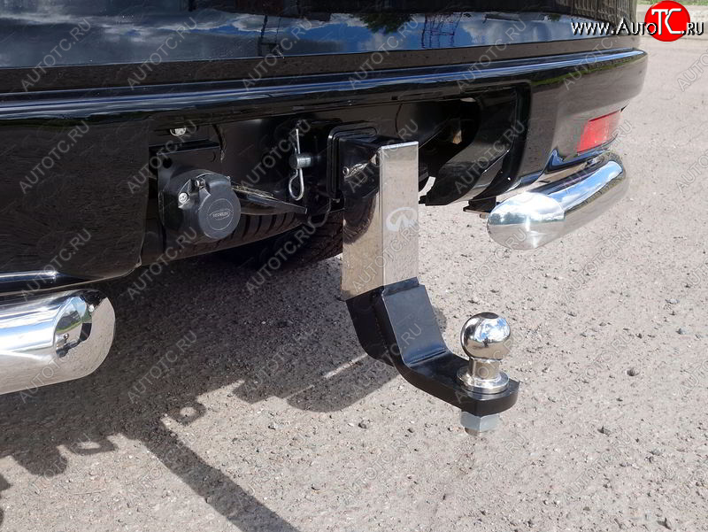13 649 р. Фаркоп (тягово-сцепное устройство) TCC (с логотипом Infiniti) INFINITI QX80 Z62 2-ой рестайлинг (2018-2024) (Оцинкованный, шар E)  с доставкой в г. Белгород