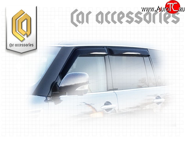 2 299 р. Комплект дефлекторов окон CA Plastic INFINITI QX56 Z62 (2010-2013) (Classic полупрозрачный, Без хром.молдинга)  с доставкой в г. Белгород