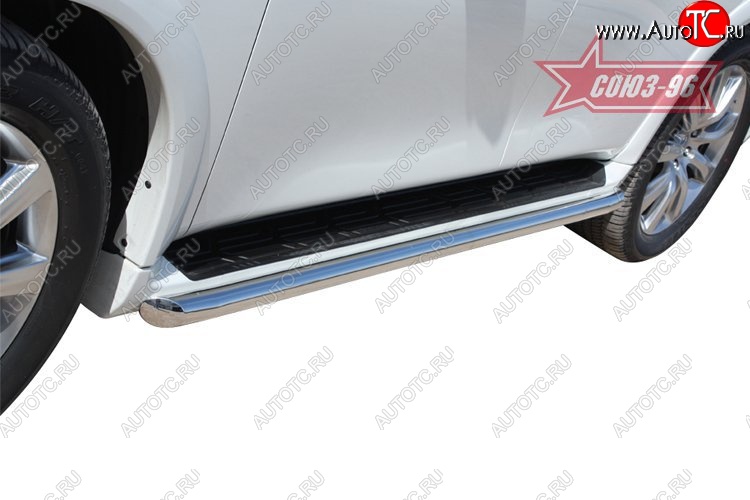 15 479 р. Защита штатных порогов Souz-96 (d60) INFINITI QX56 Z62 (2010-2013)  с доставкой в г. Белгород