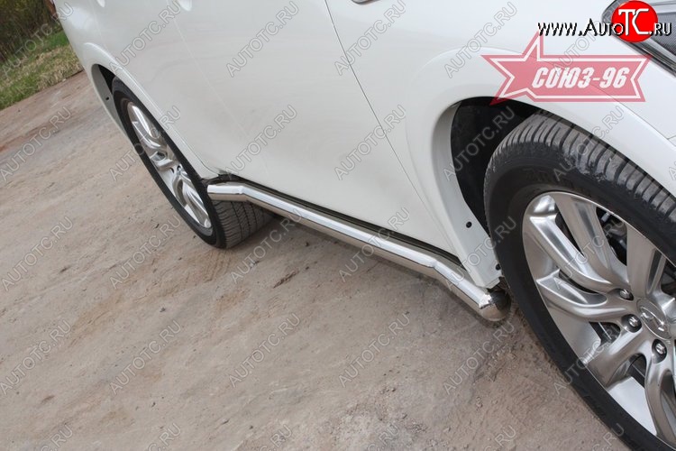 21 689 р. Защита порогов Souz-96 (d76) INFINITI QX56 Z62 (2010-2013)  с доставкой в г. Белгород