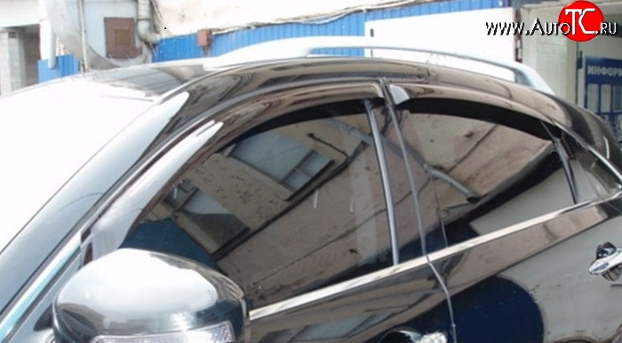 3 169 р. Дефлекторы окон (ветровики) Novline 4 шт INFINITI FX50 S51 рестайлинг (2012-2014)  с доставкой в г. Белгород
