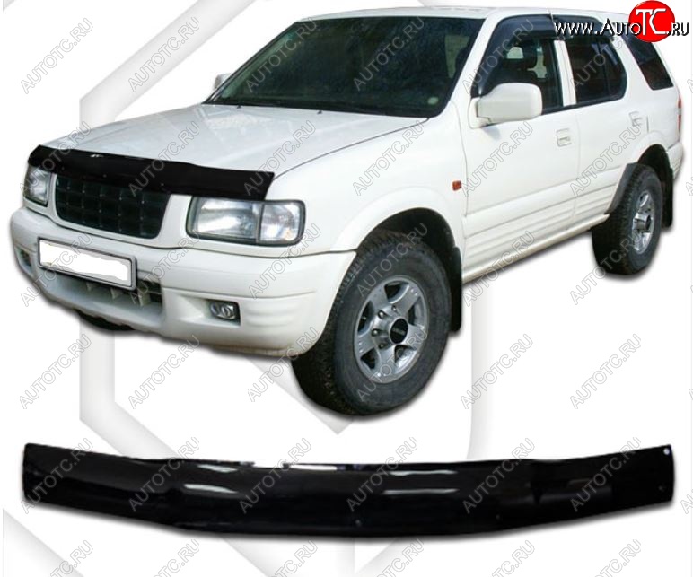 2 159 р. Дефлектор капота CA-Plastic Isuzu Wizard (1998-2004) (Classic черный, Без надписи)  с доставкой в г. Белгород