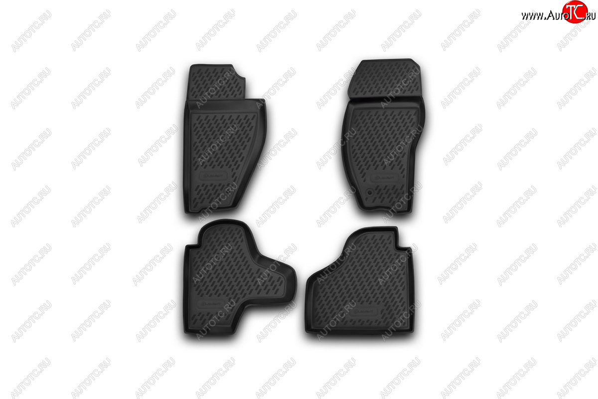 3 999 р. Комплект 3D ковриков салона Element (полиуретан)  Jeep Cherokee  KK (2007-2014) (Черные)  с доставкой в г. Белгород