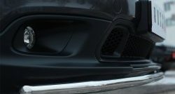 Одинарная защита переднего бампера из трубы диаметром 42 мм SLITKOFF Jeep Cherokee  KL (2014-2017) дорестайлинг