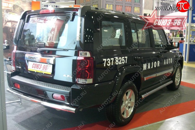 9 539 р. Защита заднего бампера Souz-96 (d60) Jeep Commander (2006-2010)  с доставкой в г. Белгород