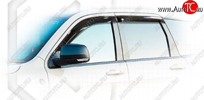 2 159 р. Дефлектора окон CA-Plastic Jeep Grand Cherokee WK2 1-ый рестайлинг (2013-2018) (Classic полупрозрачный, Без хром.молдинга)  с доставкой в г. Белгород