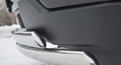 16 849 р. Защита переднего бампера (2 трубыØ75х42 мм, нержавейка) Russtal Jeep Grand Cherokee WK2 дорестайлинг (2010-2013)  с доставкой в г. Белгород. Увеличить фотографию 3